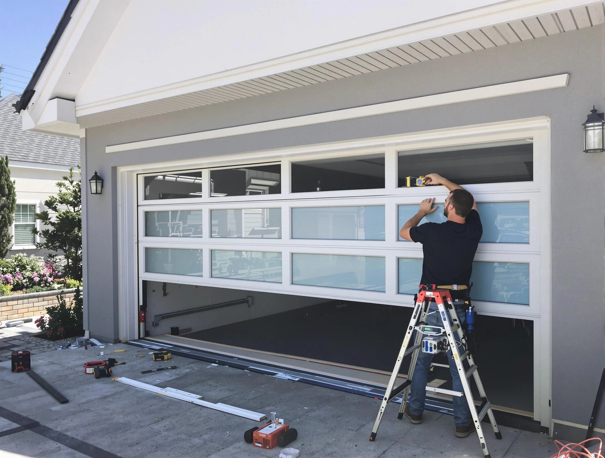 Citrus Park Garage Door Repair team performing garage door replacement in Citrus Park