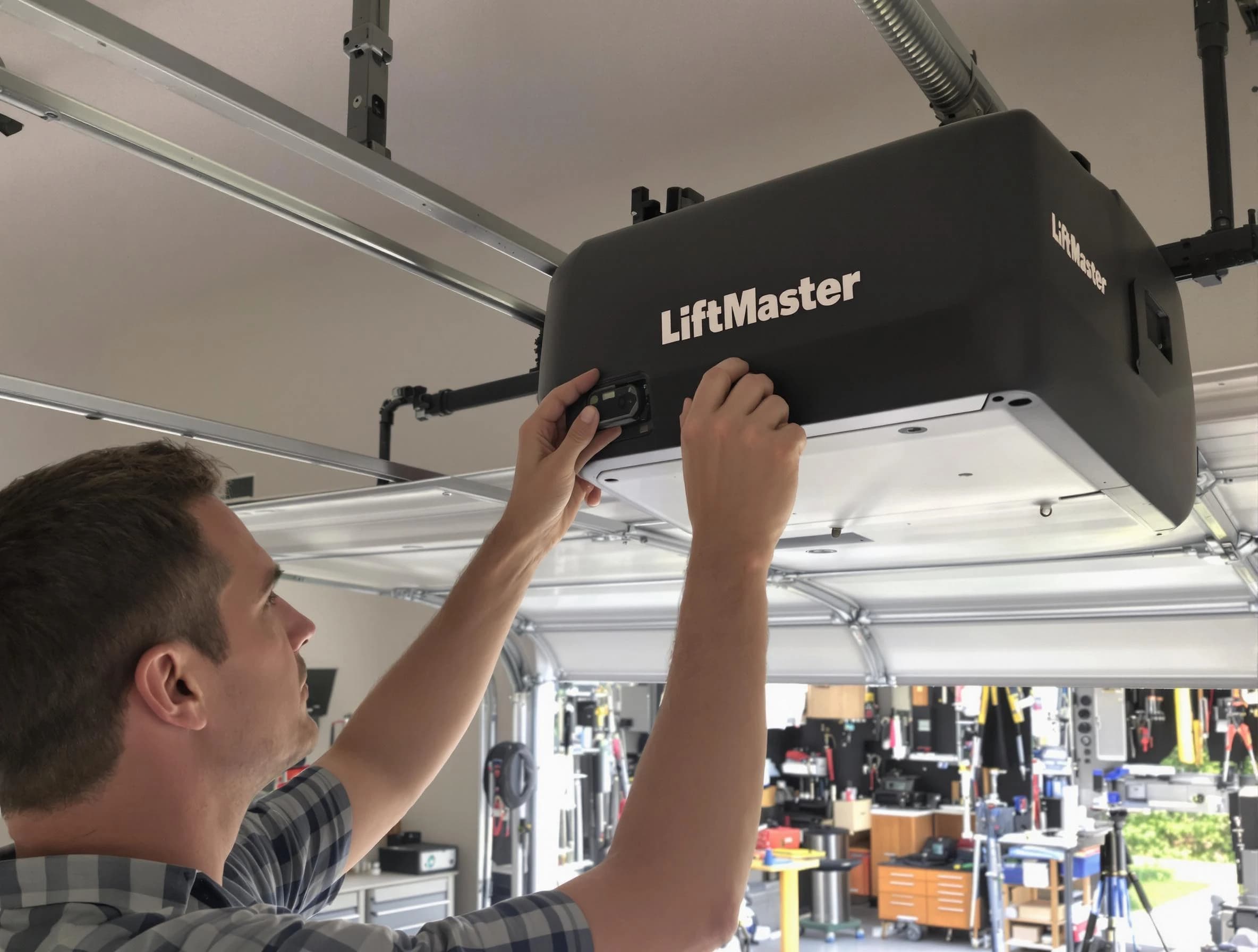 Citrus Park Garage Door Repair technician repairing garage door opener in Citrus Park