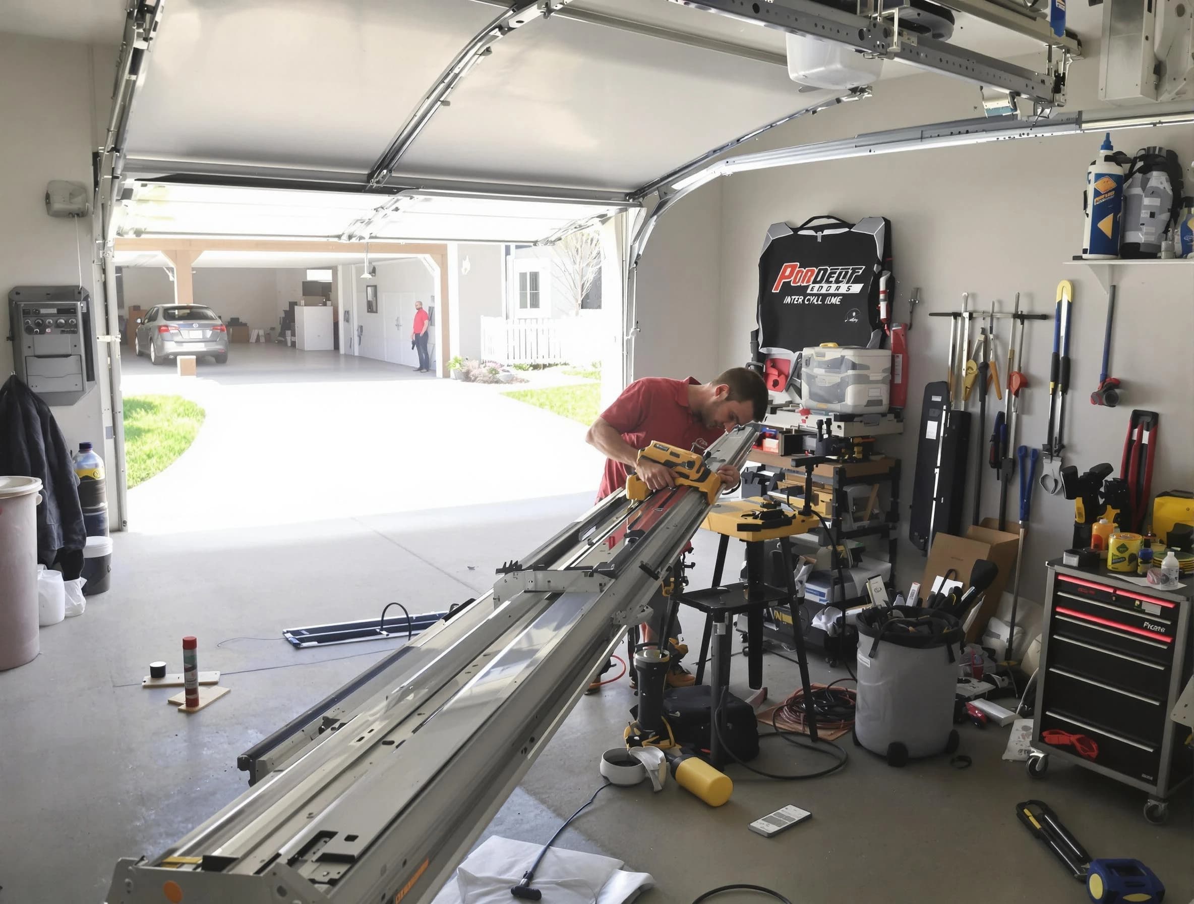 Citrus Park Garage Door Repair expert performing track repair in Citrus Park