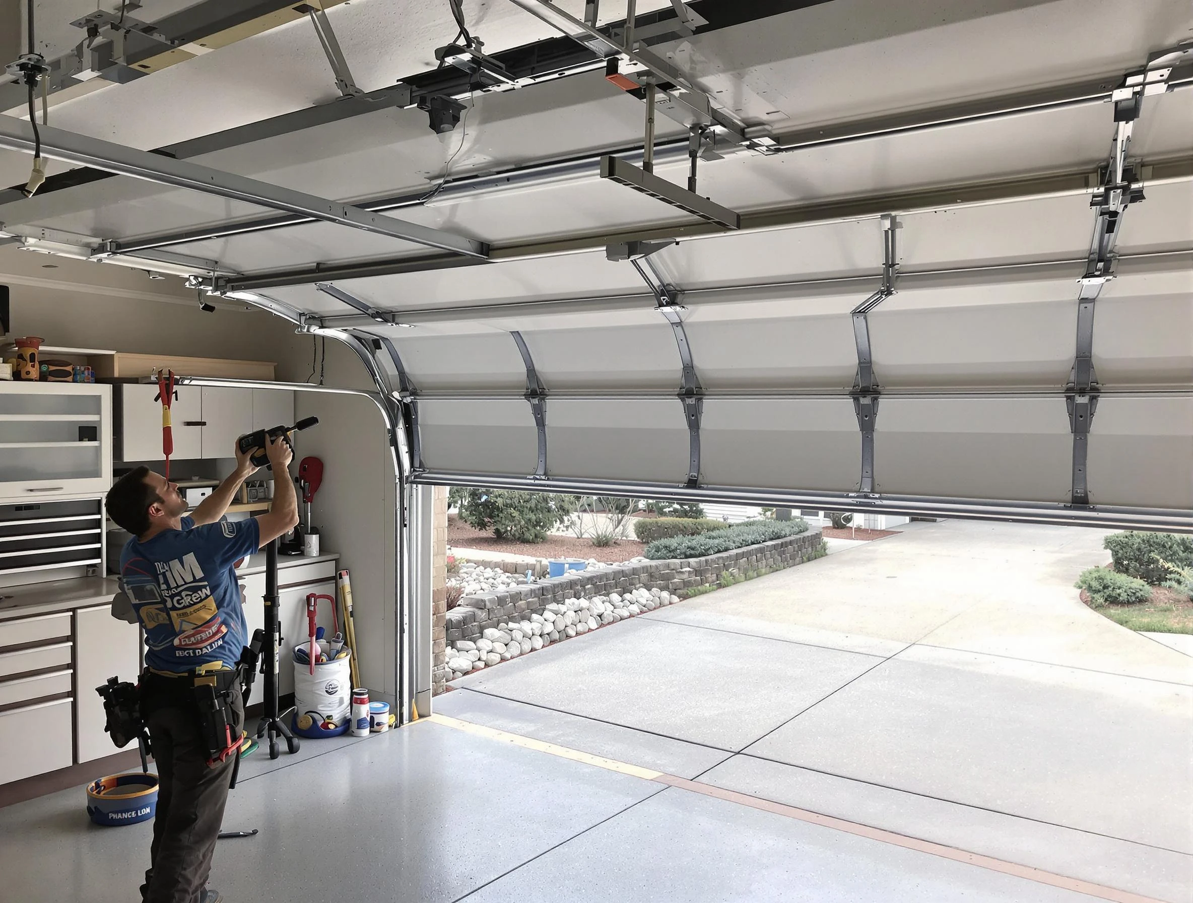 Garage door track repair service by Citrus Park Garage Door Repair in Citrus Park
